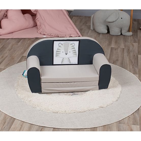 Children's sofa Tigřík - gray