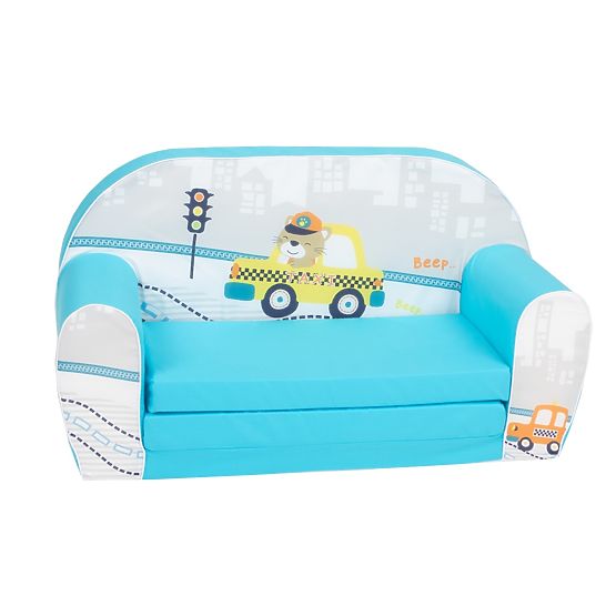 Children's Sofa Cat Taxi Driver - Blue