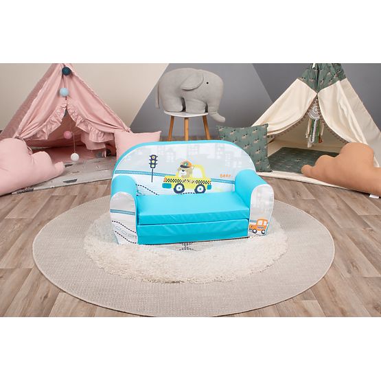 Children's Sofa Cat Taxi Driver - Blue
