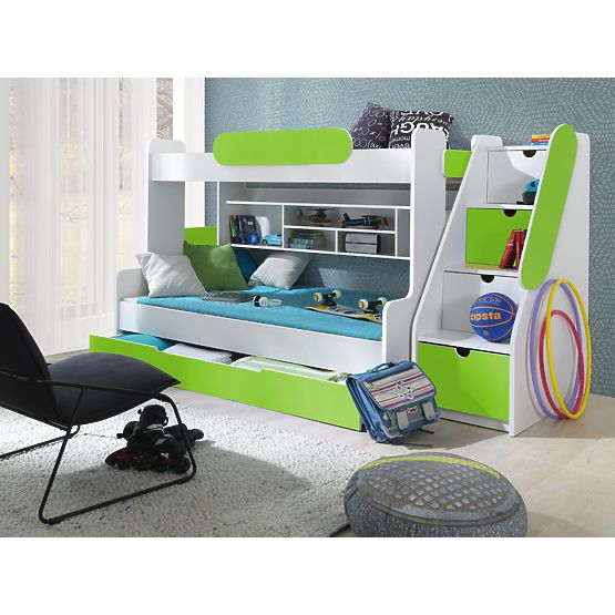 Children storey bed Segan green