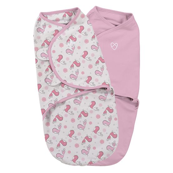 Children swaddle blanket SwaddleMe S pink / birds 2ks