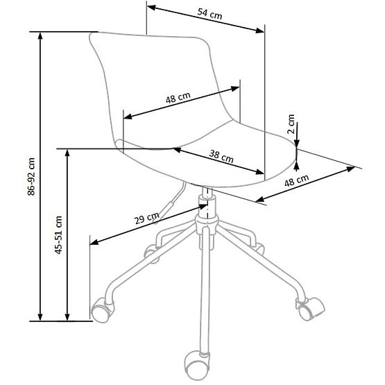 Children's swivel chair Doblo - beige