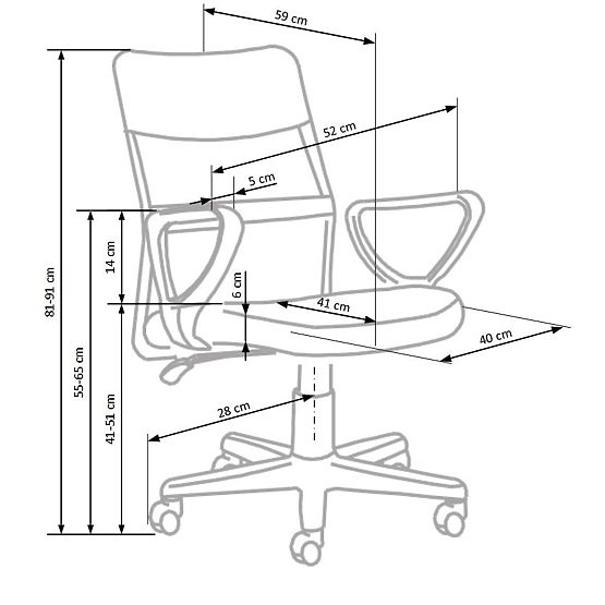 Children's swivel chair Timmy grey