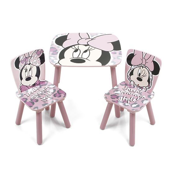 Children table with chairs Minnie Mouse - pink