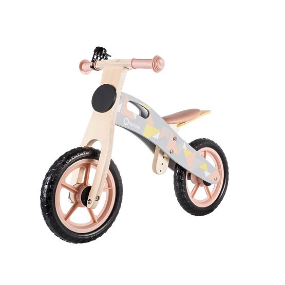 Wooden push bike LIONELO Casper pink