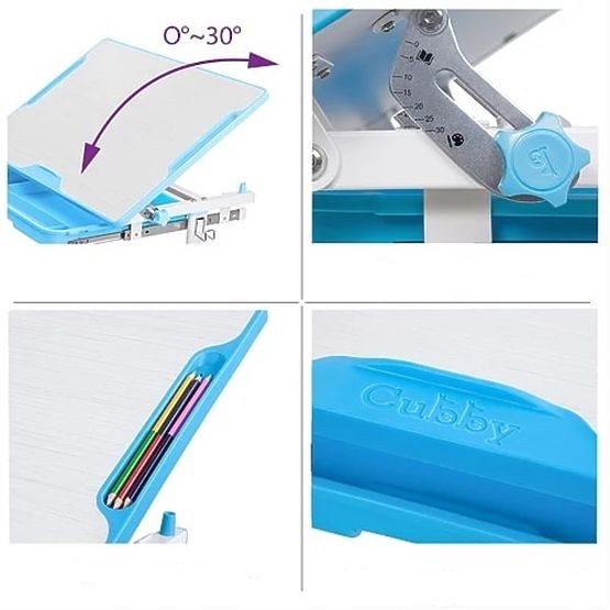 Children writing table + chair Cubby Lupin - blue