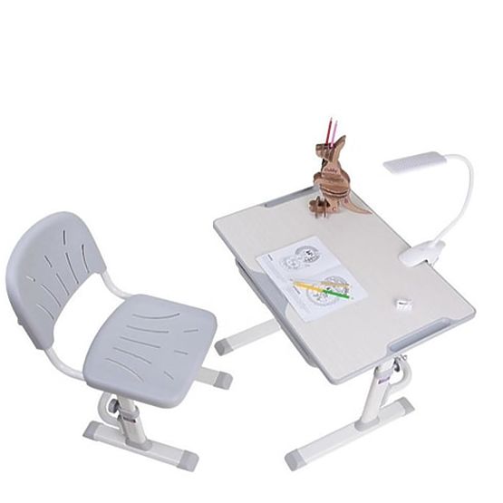 Children writing table + chair Cubby Lupin - grey
