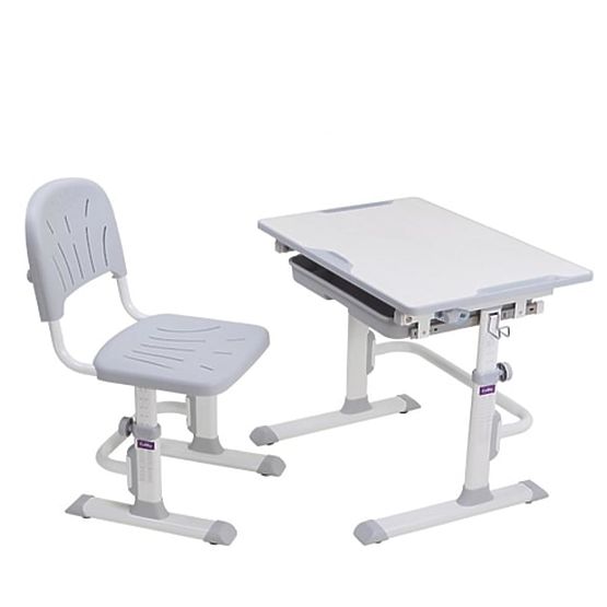 Children writing table + chair Cubby Lupin - grey