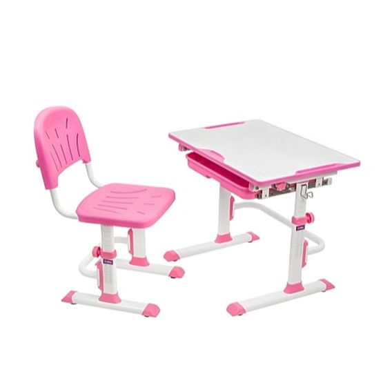 Children writing table + chair Cubby Lupin - pink