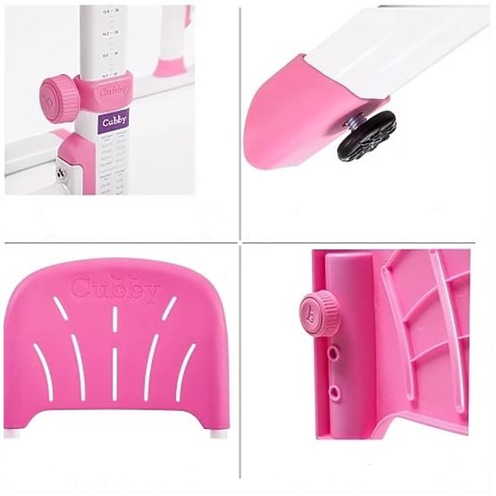 Children writing table + chair Cubby Lupin - pink