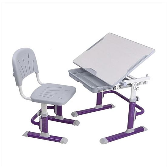 Children writing table + chair Cubby Lupin - violet