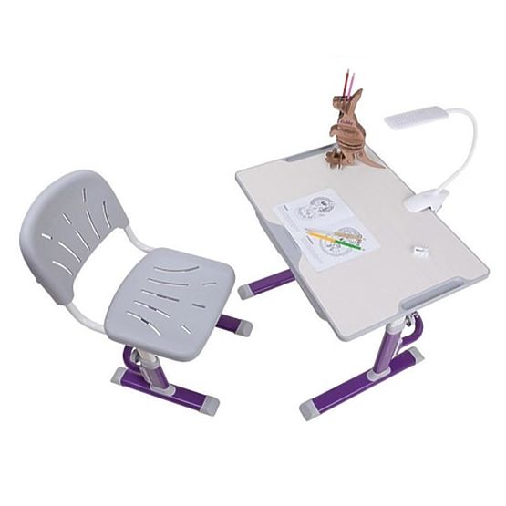 Children writing table + chair Cubby Lupin - violet