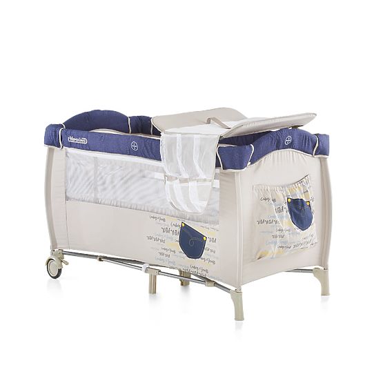 CHIPOLINO Bella Play Pen and Crib Travel Cot - Denim