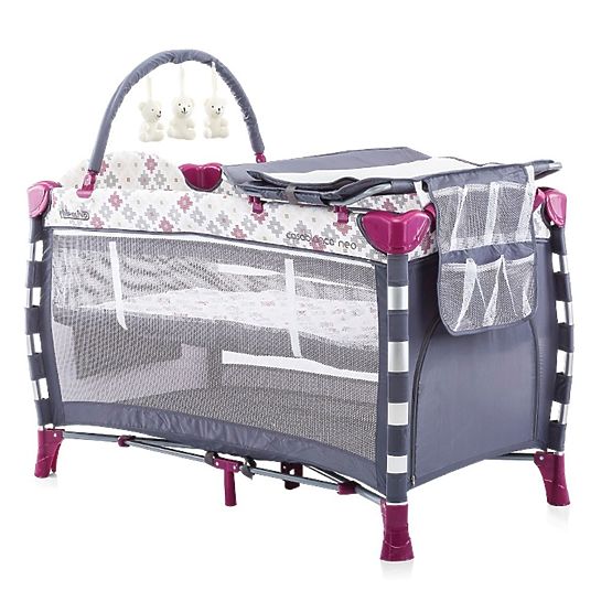 CHIPOLINO Casablanca Neo Play Pen Travel Cot - Burgundy