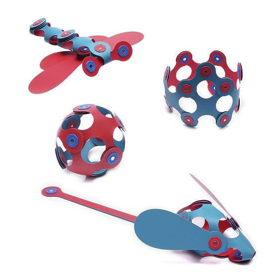 Clixo Itsy Magnetic Blocks, Pink-Turquoise