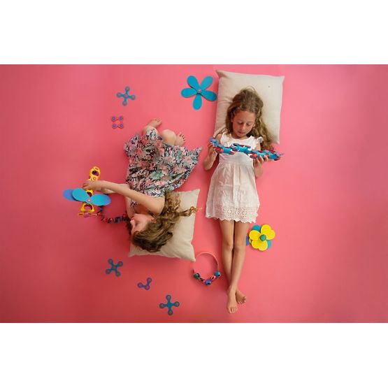 Clixo Itsy Magnetic Blocks, Pink-Turquoise