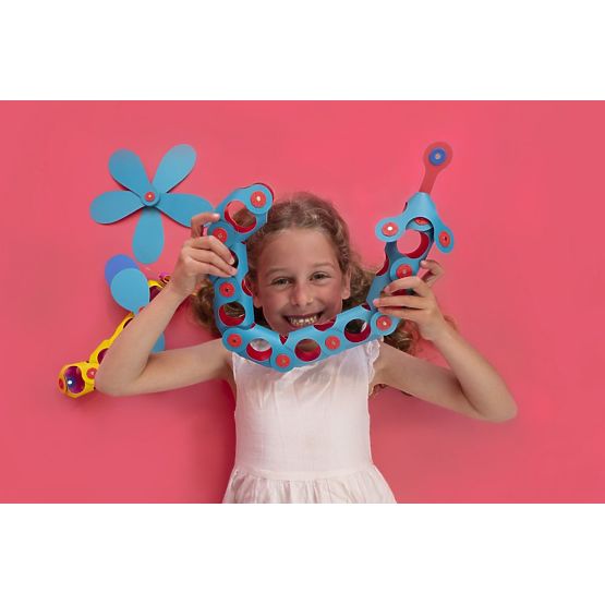 Clixo Itsy Magnetic Blocks, Pink-Turquoise