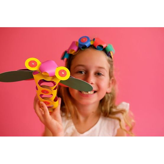 Clixo Magnetic Blocks Crew Pack, Pink-Yellow