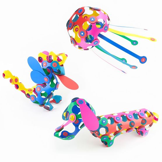Clixo Super Rainbow Magnetic Blocks, 60 Pieces