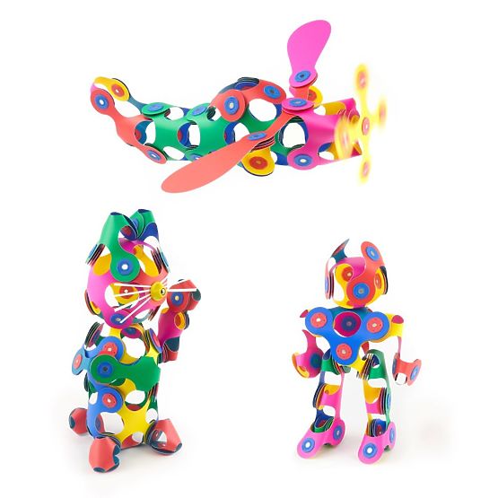 Clixo Super Rainbow Magnetic Blocks, 60 Pieces