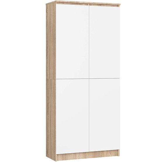 CLOSED SHELF R80 2D 8P CLP OAK SONOMA / WHITE