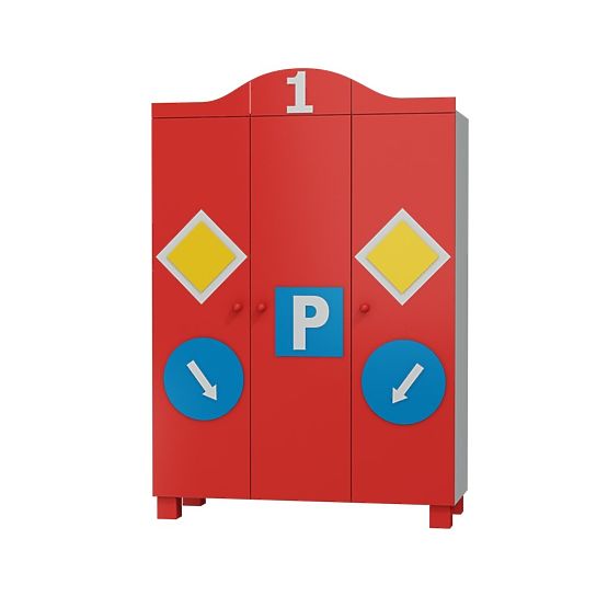 clothes cupboard AUTO with decorations - the three-door