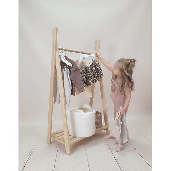 Clothes hanger with one shelf