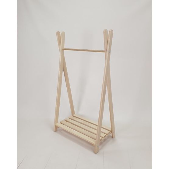 Clothes hanger with one shelf