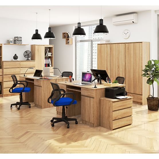 CLP A5 2D 2SZ PK Writing Desk in Sonoma Oak