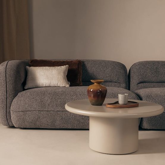 Coffee Table Arce 80 cm, Dark Beige, Matte