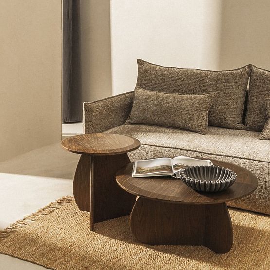 Coffee Table Noku 80 cm, Dark Walnut