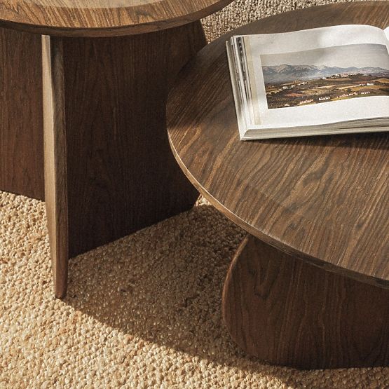 Coffee Table Noku 80 cm, Dark Walnut