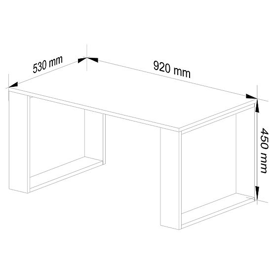 COFFEE TABLE NOX OAK ARTISAN / BLACK