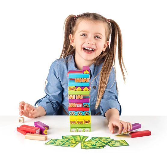 Colorful Animal Tower - Skill Game