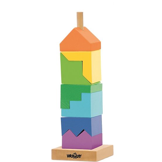 Colorful Stacking Tower on a Stick
