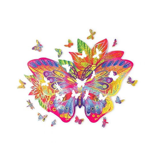 Colorful wooden puzzle - butterfly