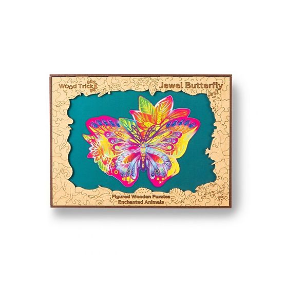 Colorful wooden puzzle - butterfly