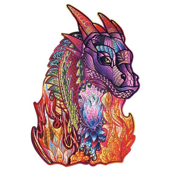 Colorful wooden puzzle - dragon