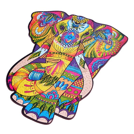 Colorful wooden puzzle - elephant