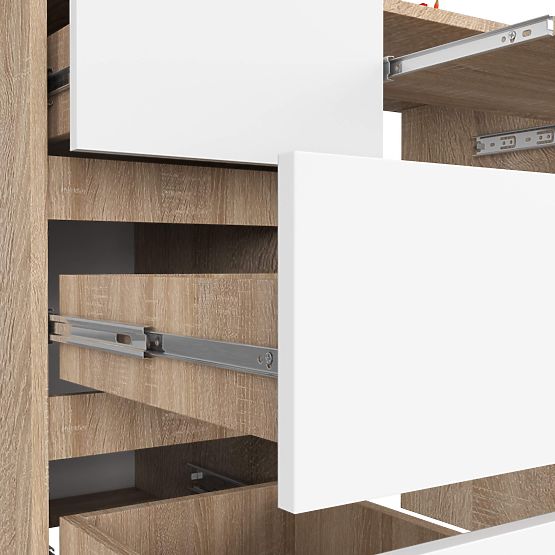 COMPUTER DESK A-6 90 cm LEFT PK SONOMA / WHITE