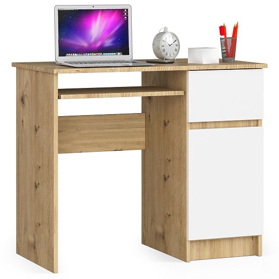 COMPUTER DESK PIKSEL PK ARTISAN / WHITE - RIGHT