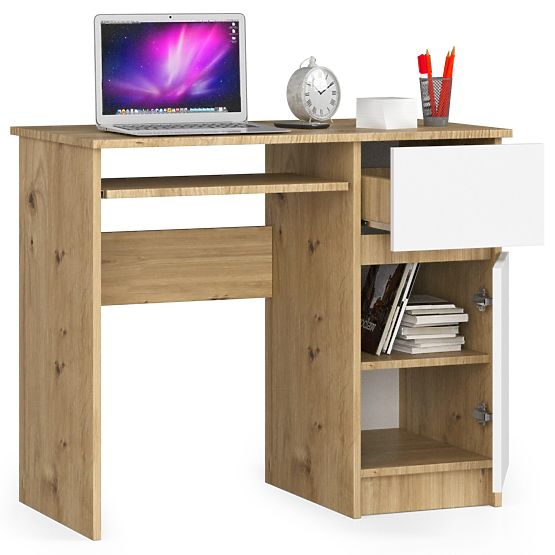 COMPUTER DESK PIKSEL PK ARTISAN / WHITE - RIGHT