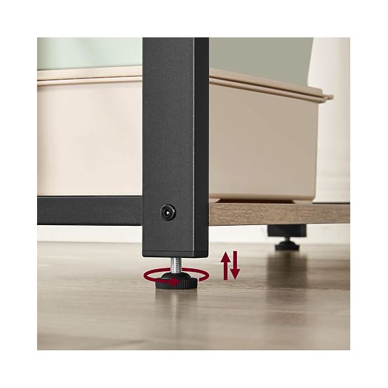 Computer Desk with Shelf and Adjustable Legs in Sonoma Oak