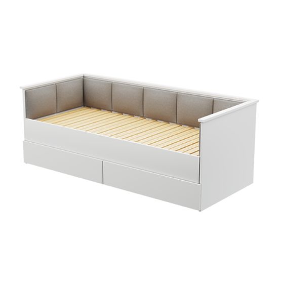 Convertible Bed HELIOS with Upholstered Panels Grey 200x80/200x160