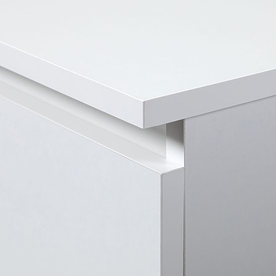 CORNER DESK B16 CLP PK LEFT WHITE