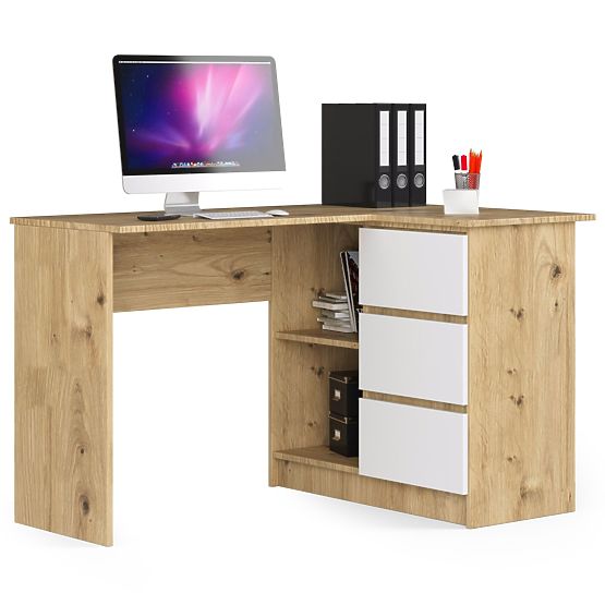 CORNER DESK B16 CLP RIGHT ARTISAN OAK / WHITE