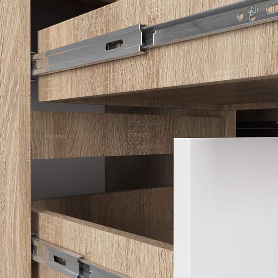 CORNER DESK B20 155 cm LEFT PK SONOMA / WHITE