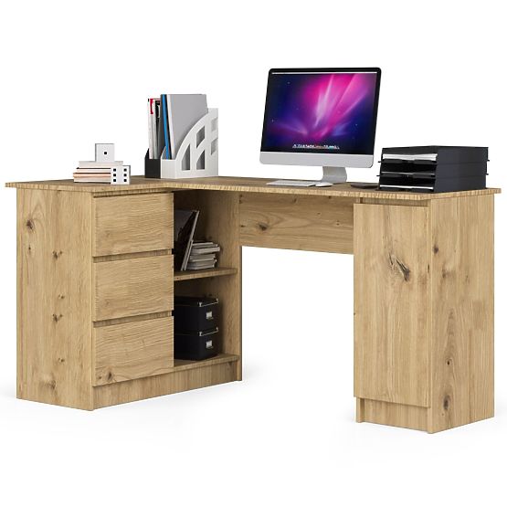 CORNER DESK B20 CLP LEFT-SIDED PK ARTISAN OAK