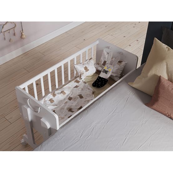 Multifunctional Crib LETO 90x40 cm 6-in-1 - White