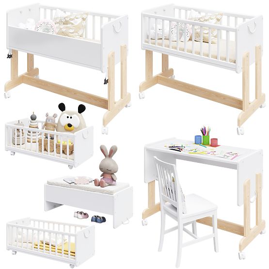 Multifunctional Crib LETO 90x40 cm 6-in-1 - SCANDI